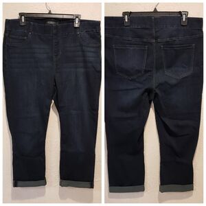 Liverpool Crop Capri Jeans Womens 18W Mid Rise Pull On